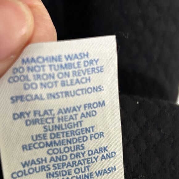 Boden Fit & Flare Colorblock Dress Size 10R 10 Black Grey Quilted Knee Length - Picture 9 of 12